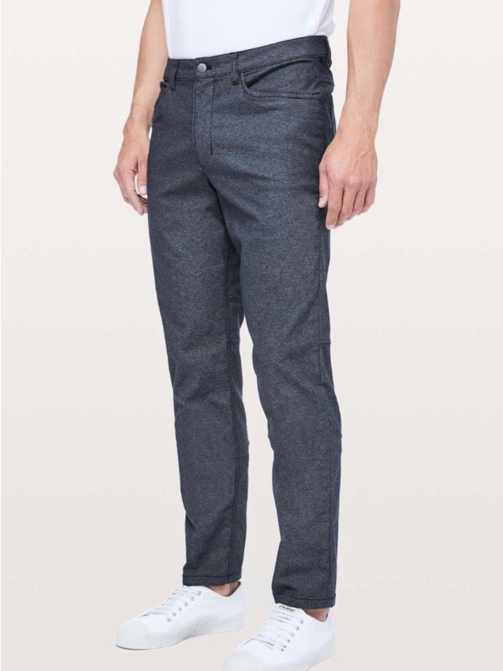 Lululemon ABC Pant Classic Tech Canvas 34" Heathered Deep Navy Blue Pants